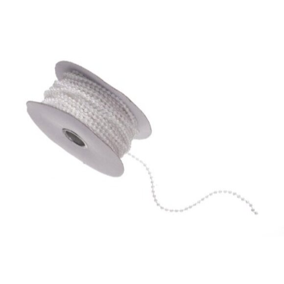 Darice 3mm Plastic Pearls 100-Feet string on Spool Stranded White Faux Craft NEW - Picture 2 of 3